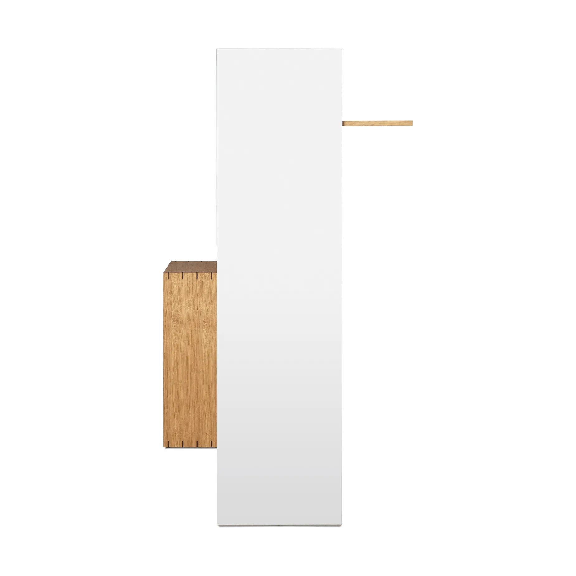Bon hallway cabinet coat rack with mirror, Oiled Oak Ferm Living