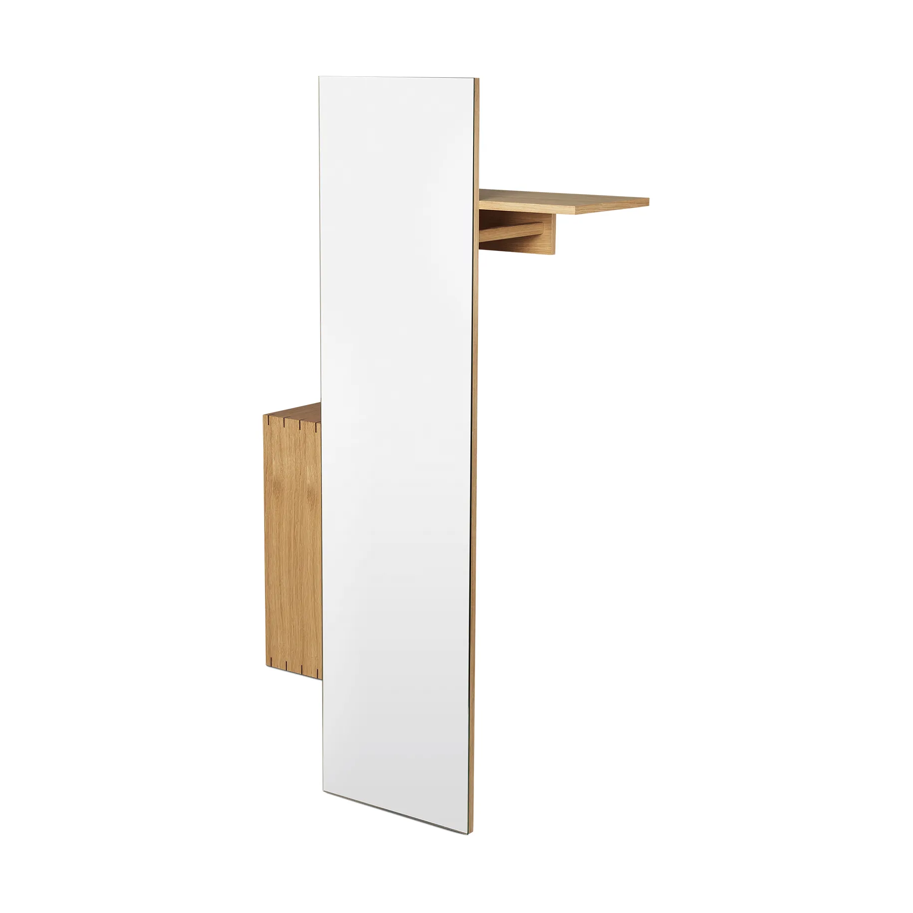 Bon hallway cabinet coat rack with mirror, Oiled Oak Ferm Living