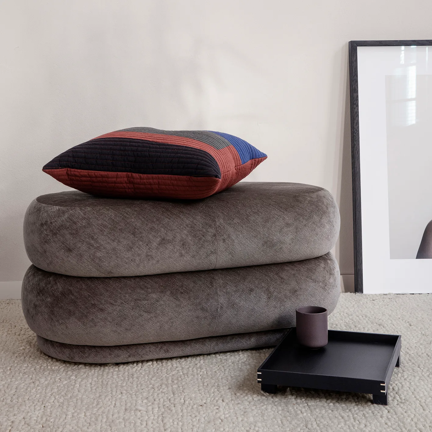 Bon wooden tray small, black-stained oak Ferm Living