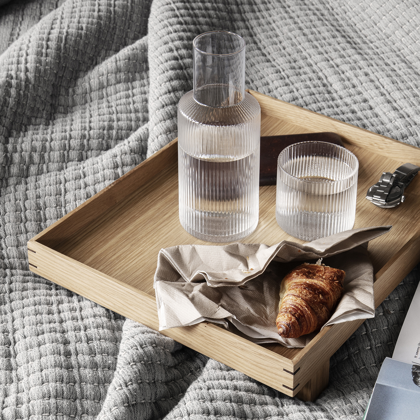 【たぁこ*さま】vintage tray ❀ スポンコリ トレイ Finland Bon wooden tray small from Ferm Living - NordicNest.com