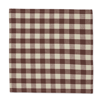 Bothy Check cotton napkin  40x40 cm 4-pack - Cinnamon-grey green - ferm LIVING