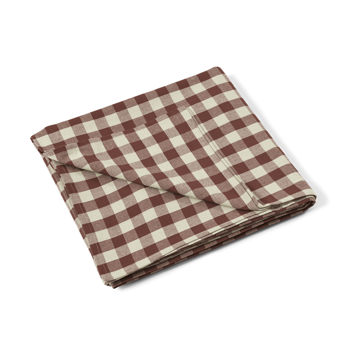 Bothy check table cloth 150x240 cm - Cinnamon-grey green - ferm LIVING