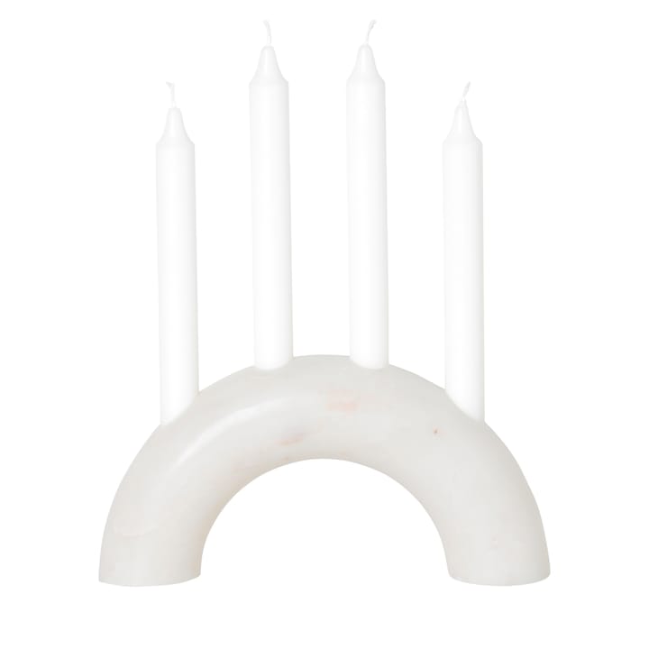 Bow advent candle - white marble - ferm LIVING