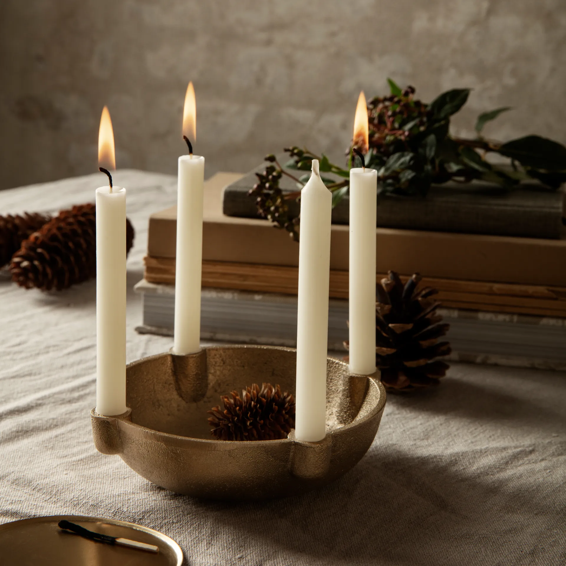 Bowl advent candle brass, brass Ferm Living