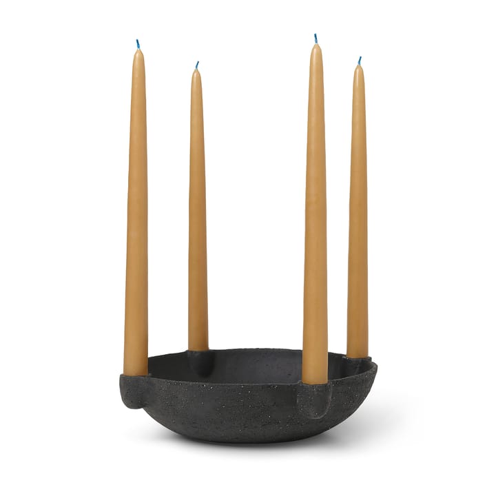 Bowl advent candle ceramic large Ø27 cm - Dark grey - Ferm Living