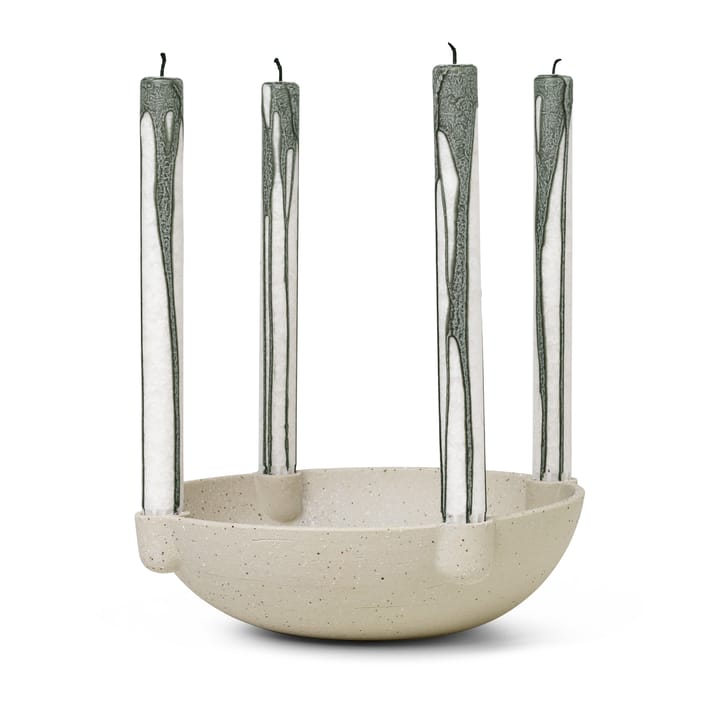 Bowl advent candle ceramic large Ø27 cm - light grey - Ferm Living