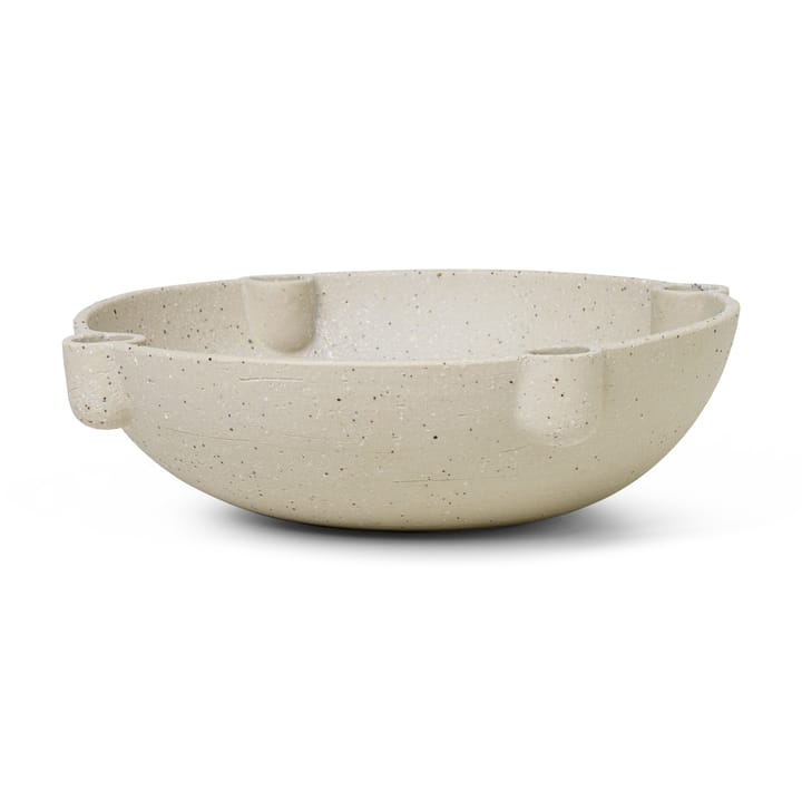 Bowl advent candle ceramic large Ø27 cm - light grey - ferm LIVING