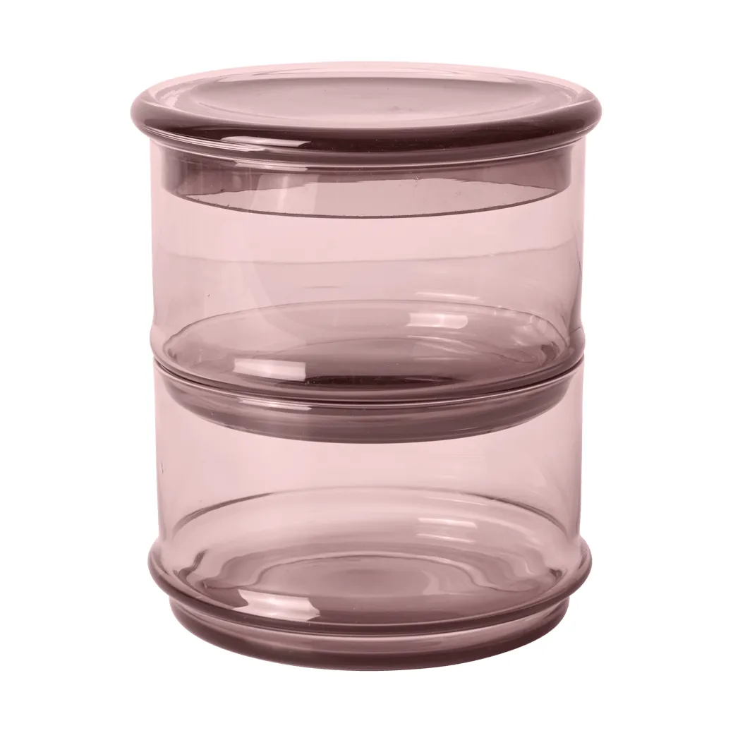 Boya stackable jars, 2 pieces, mauve Ferm Living