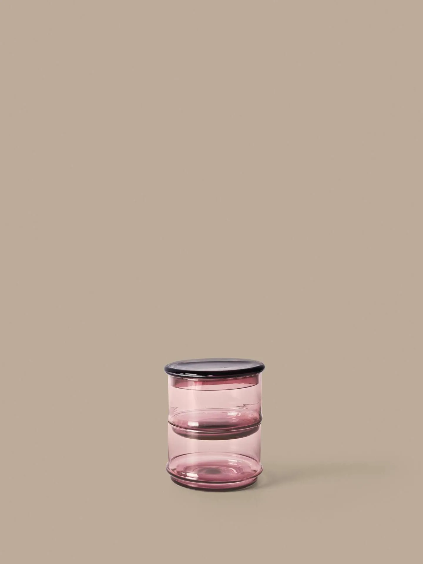 Boya stackable jars, 2 pieces, mauve Ferm Living