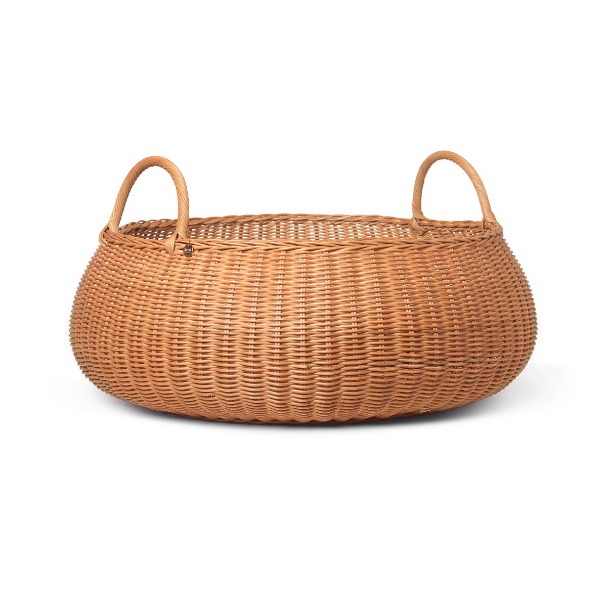 Ferm Living Braided basket - low Natural | Scandinavian Design | Storage baskets | Brown