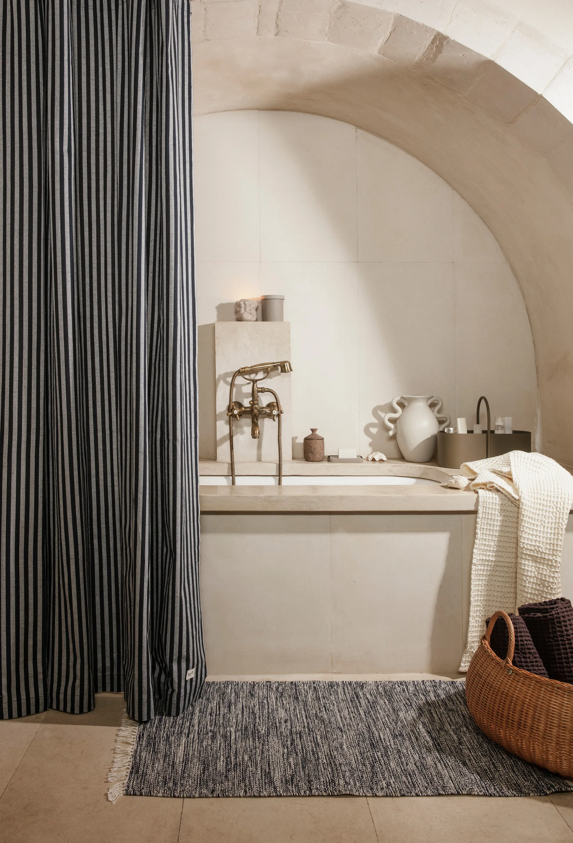 Braided basket - low, Natural Ferm Living