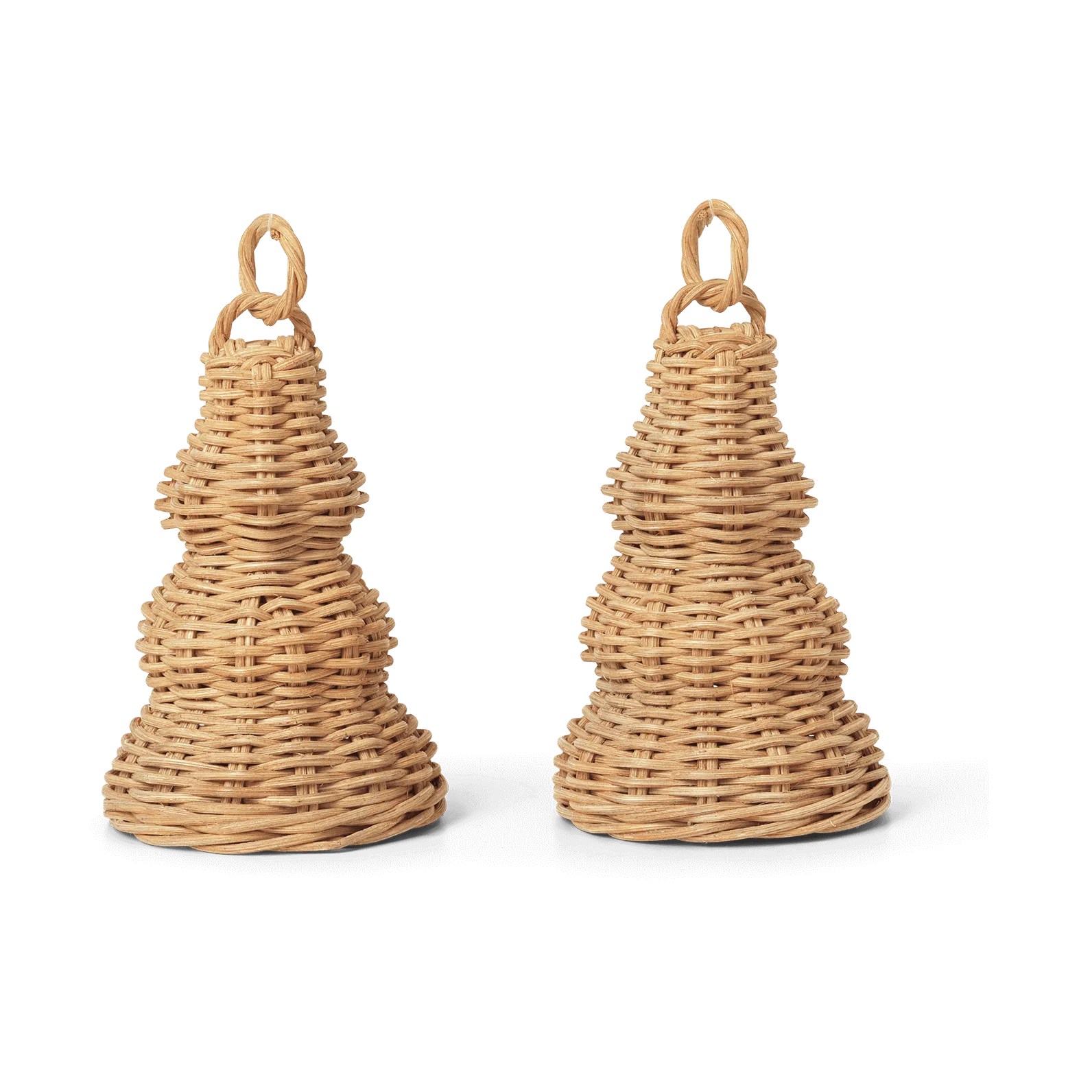 Braided Bell Baubles hanging Christmas decoration 2-pack, Natural Ferm Living