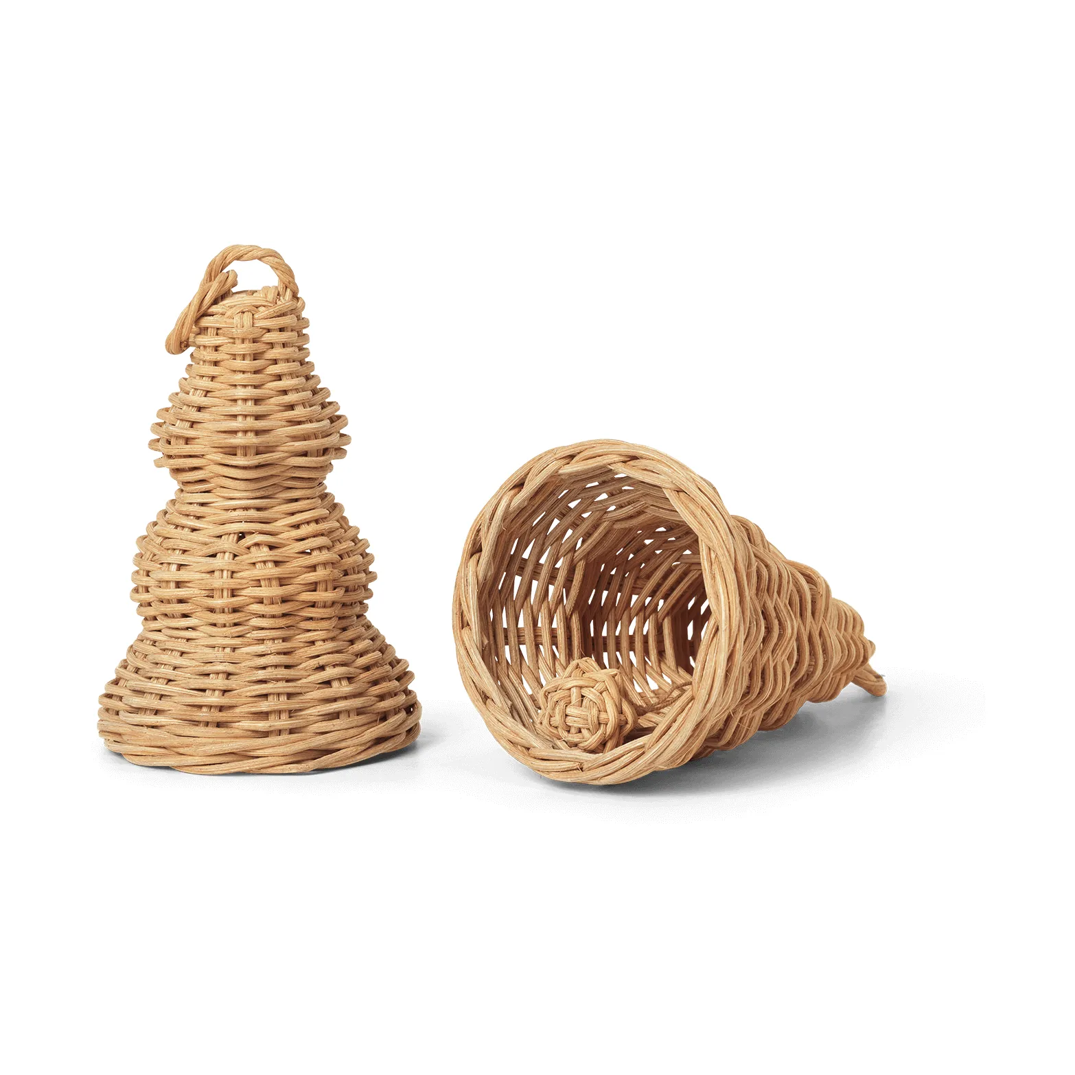 Braided Bell Baubles hanging Christmas decoration 2-pack, Natural Ferm Living