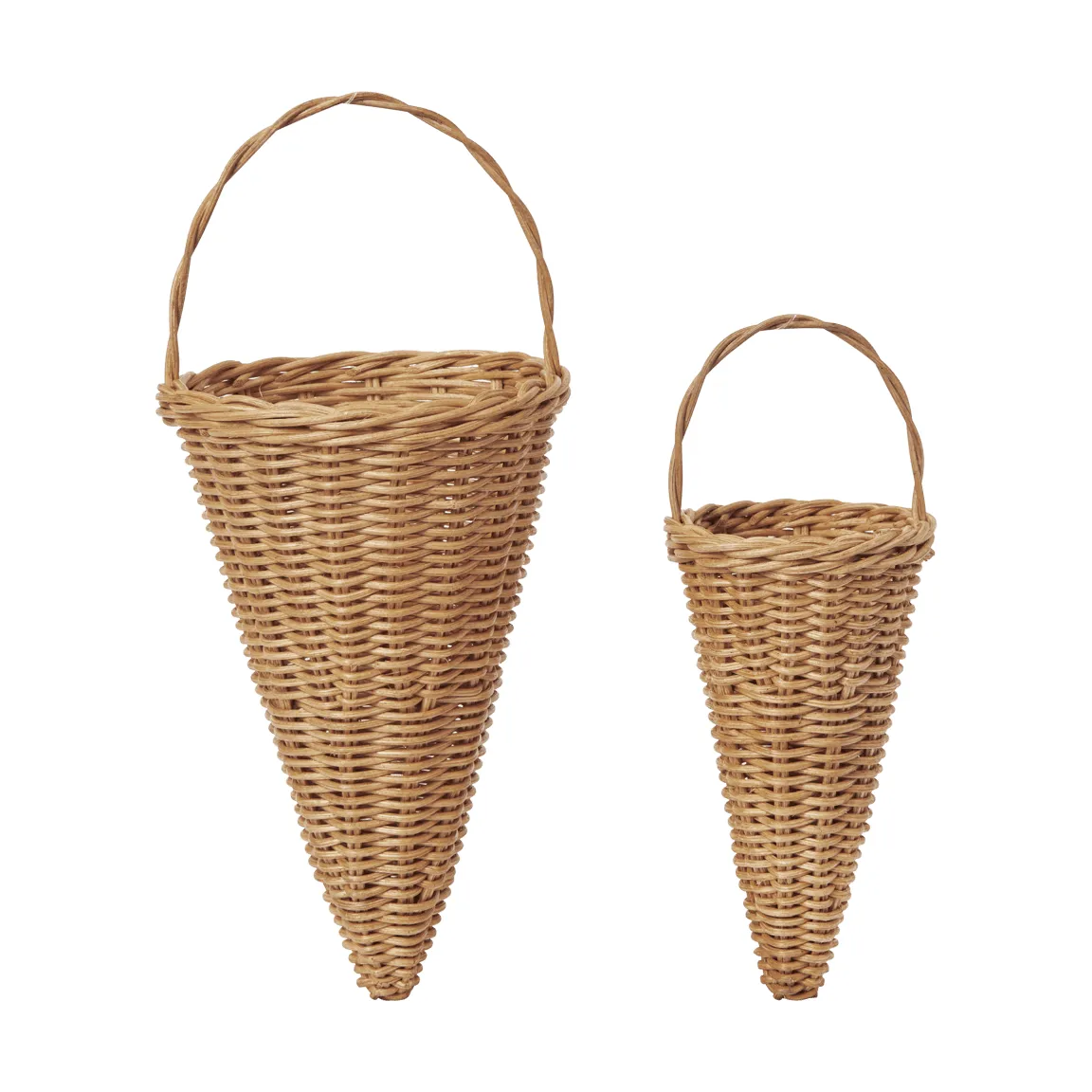 Ferm Living Braided cones Christmas ornament 18 cm Natural