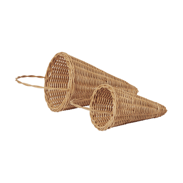 Braided cones Christmas ornament 18 cm, Natural Ferm Living