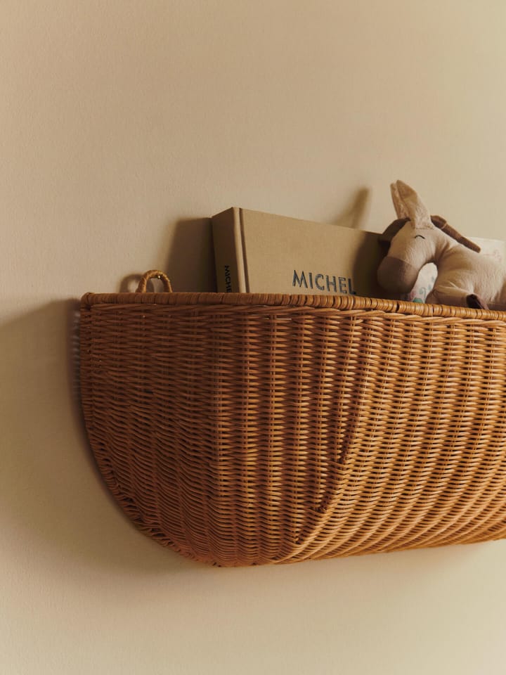 Braided wall pocket wall basket 25x75 cm, Natural Ferm Living