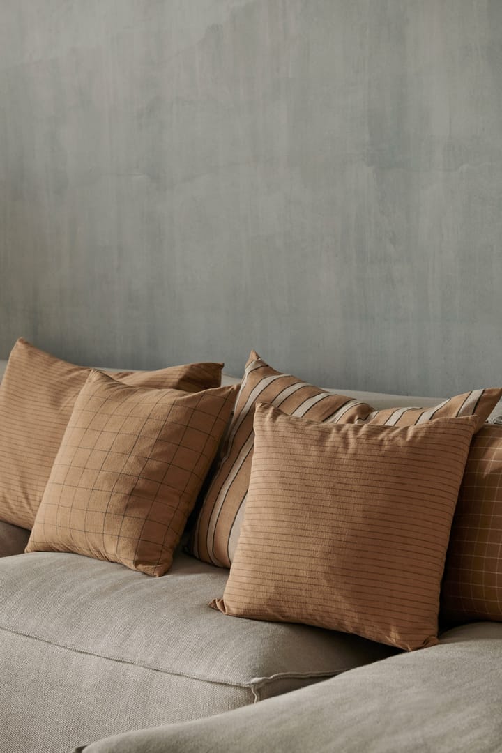 Brown cushion 50x50 cm - Grid - ferm LIVING