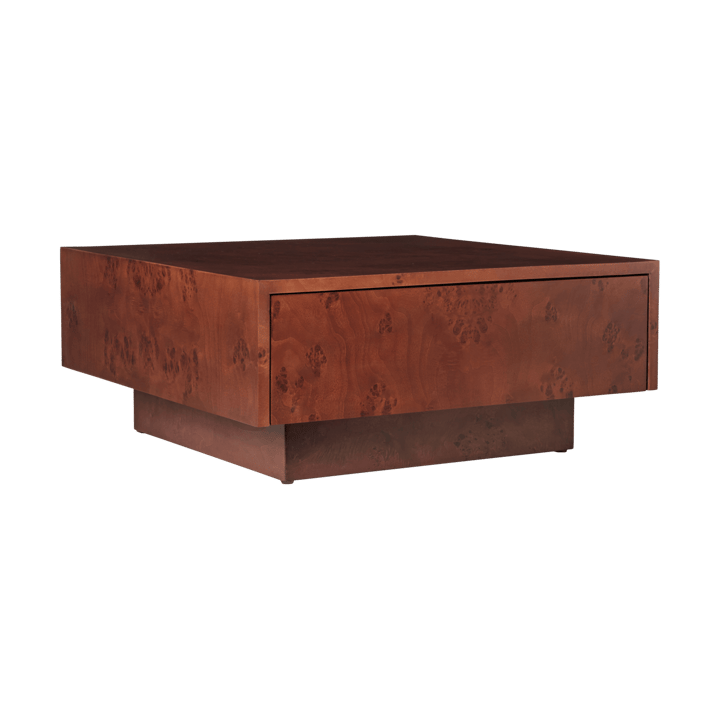 Burl storage coffee table 70x70 cm - Dark stained burl - Ferm Living