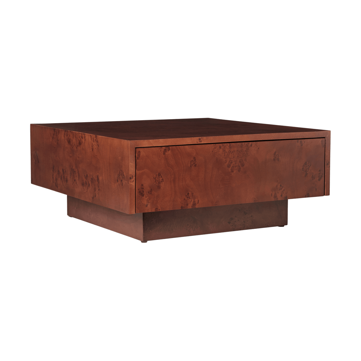 Ferm Living Burl storage coffee table 70x70 cm Dark stained burl