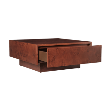 Burl storage coffee table 70x70 cm - Dark stained burl - Ferm Living