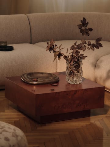 Burl storage coffee table 70x70 cm - Dark stained burl - Ferm Living