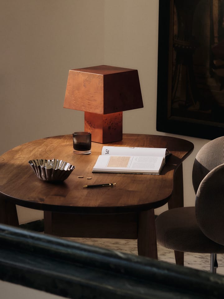 Burl table lamp 33 cm, Dark stained burl Ferm Living