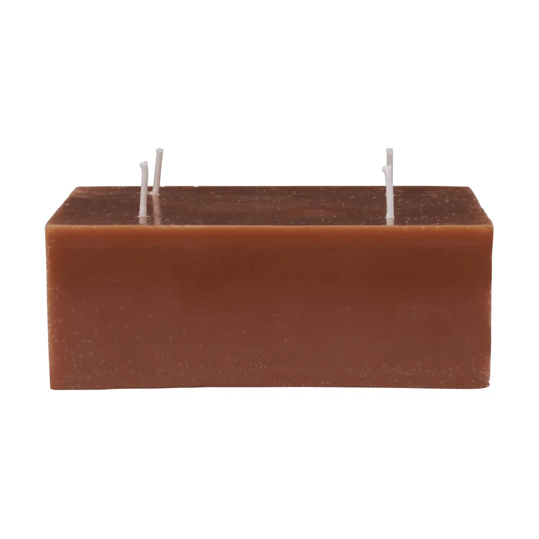 Ferm Living Burren block candle large Bronze | Scandinavian Design | Candles | Brown