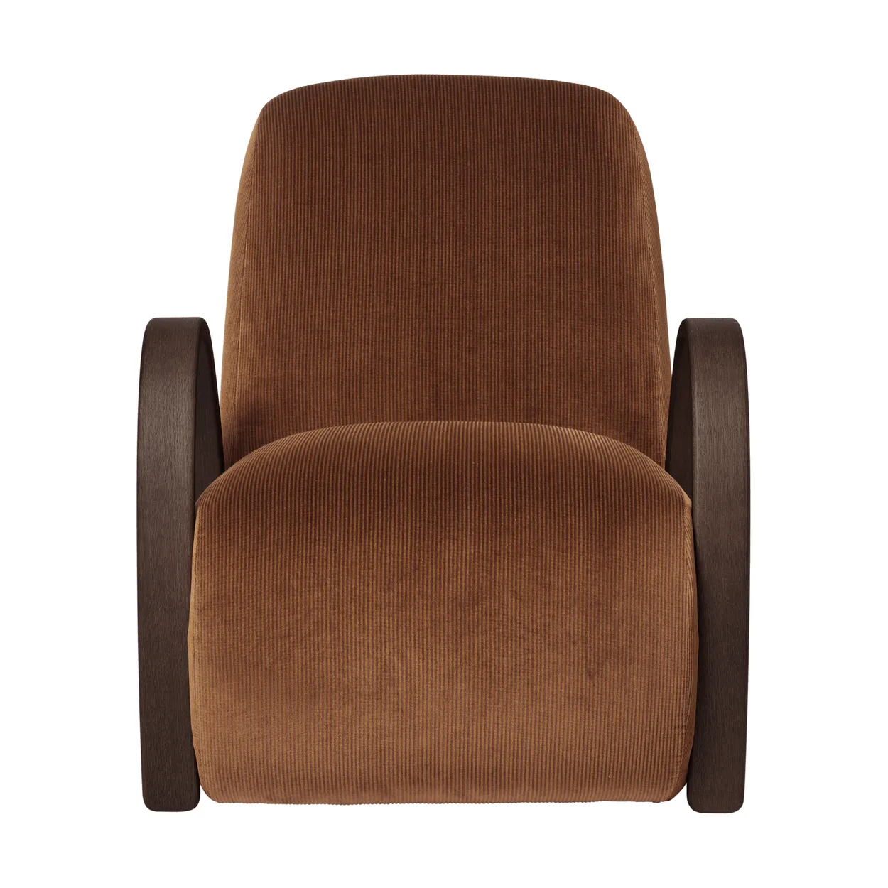 Ferm Living Buur lounge chair devoré velvet Rust | Scandinavian Design | Armchairs & footstools | Brown