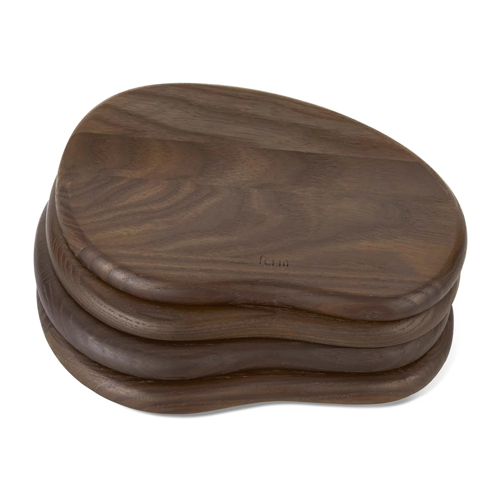 Cairn butter boards tray 4 pieces, Dark Brown Ferm Living