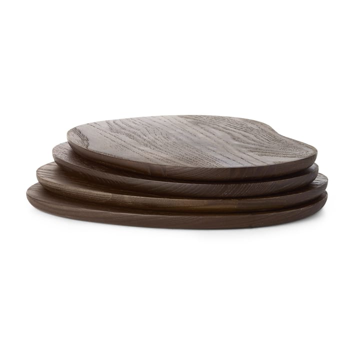 Cairn butter boards tray 4 pieces, Dark Brown Ferm Living
