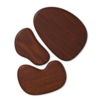 Cairn cutting board 3 pieces - Dark Brown - Ferm Living