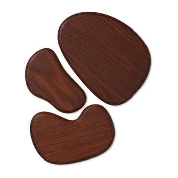 Cairn cutting board 3 pieces - Dark Brown - ferm LIVING