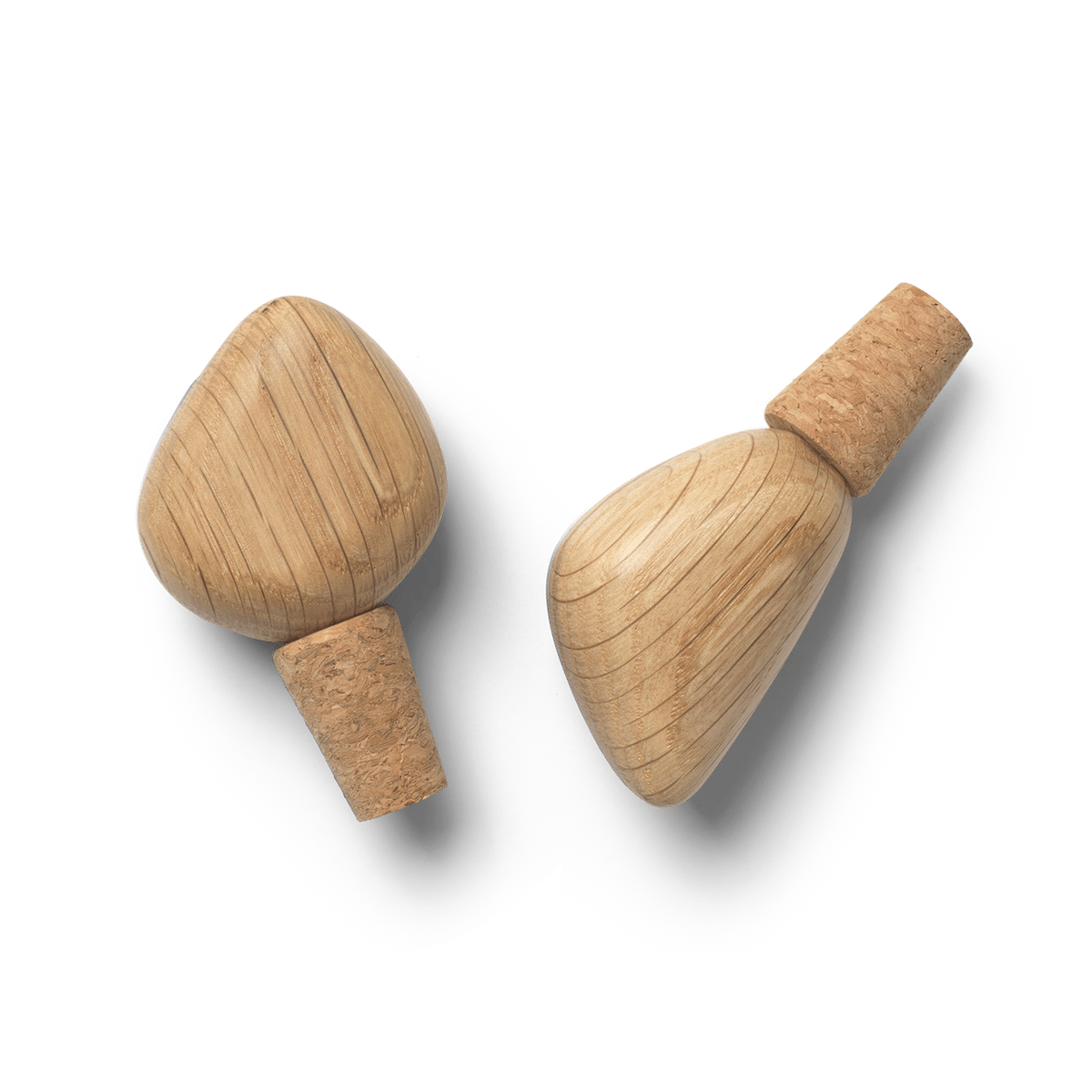 Ferm Living Cairn wine stopper 2-pack Oak | Scandinavian Design | Beige