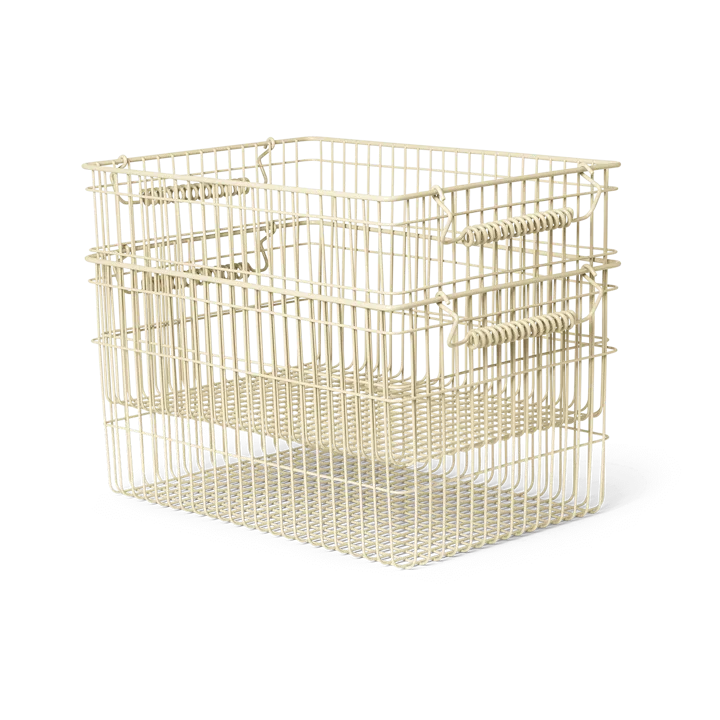 Cala stackable basket 2-pack - Cashmere, 36,2x26,2x20,2 cm - Ferm Living
