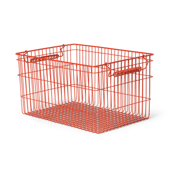 Cala stackable basket 2-pack - Poppy red - Ferm Living