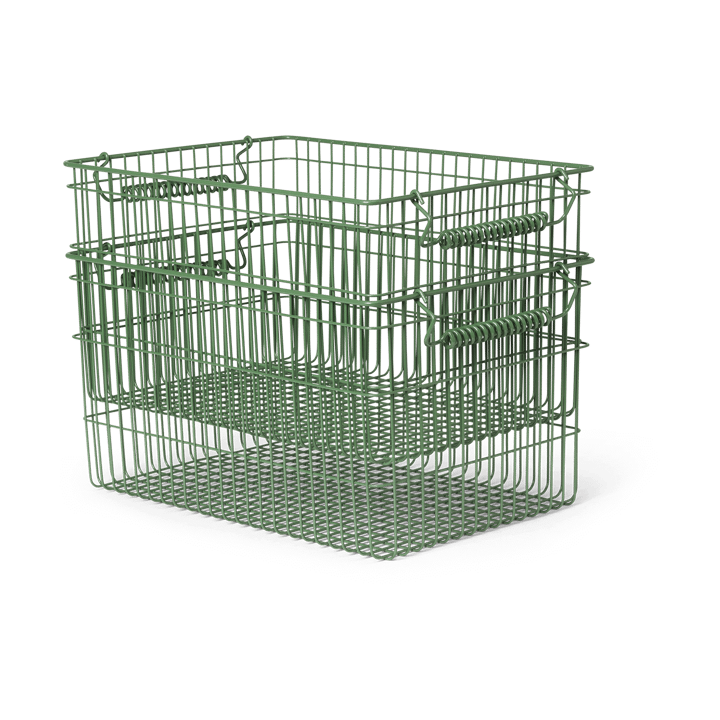 Cala stackable basket 2-pack - Verdant green - Ferm Living