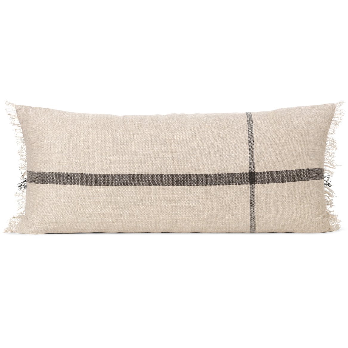 Ferm Living Calm cushion camel-black 38x88 cm | Scandinavian Design | Cushions | Beige