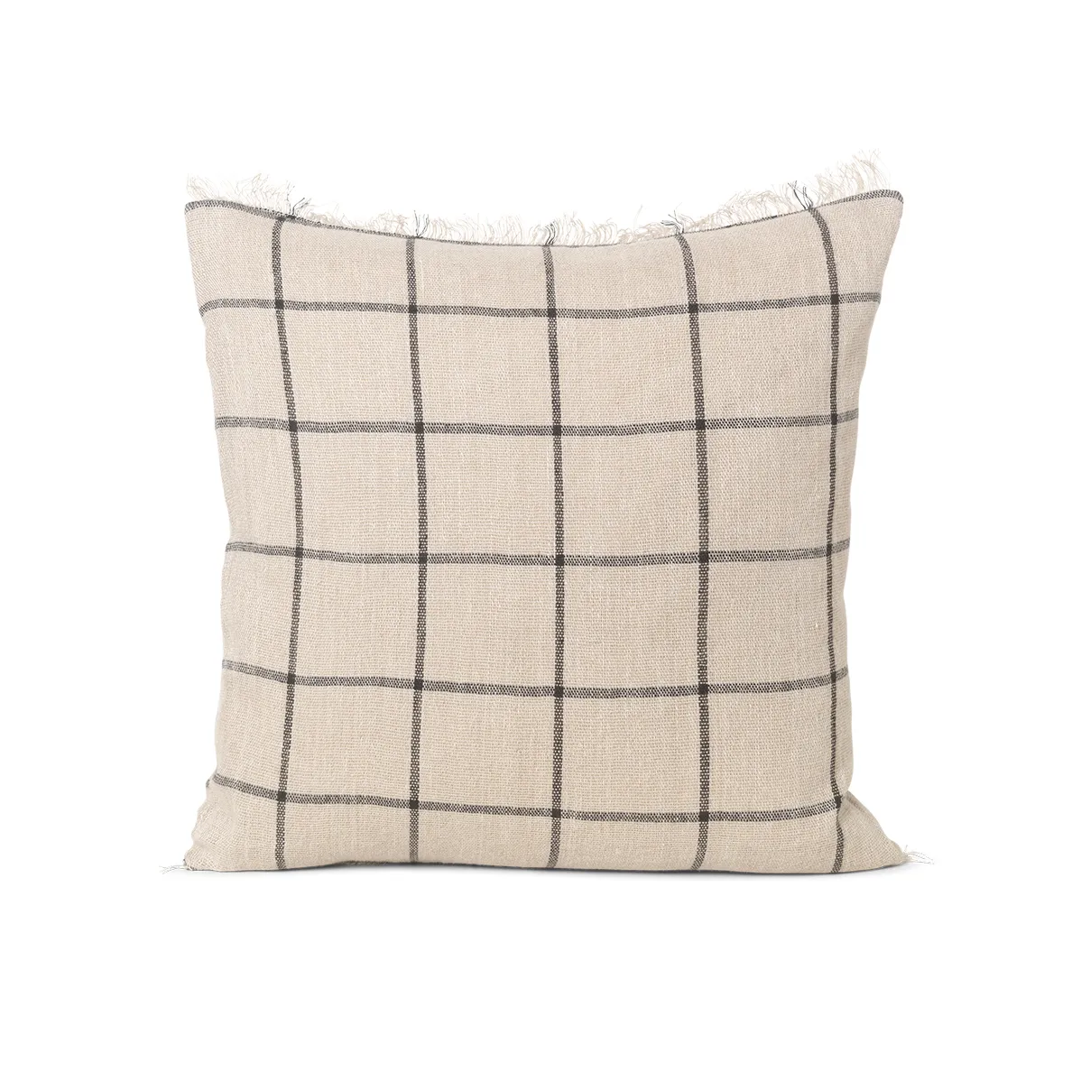 Ferm Living Calm cushion camel-black 48x48 cm | Scandinavian Design | Cushions | Beige