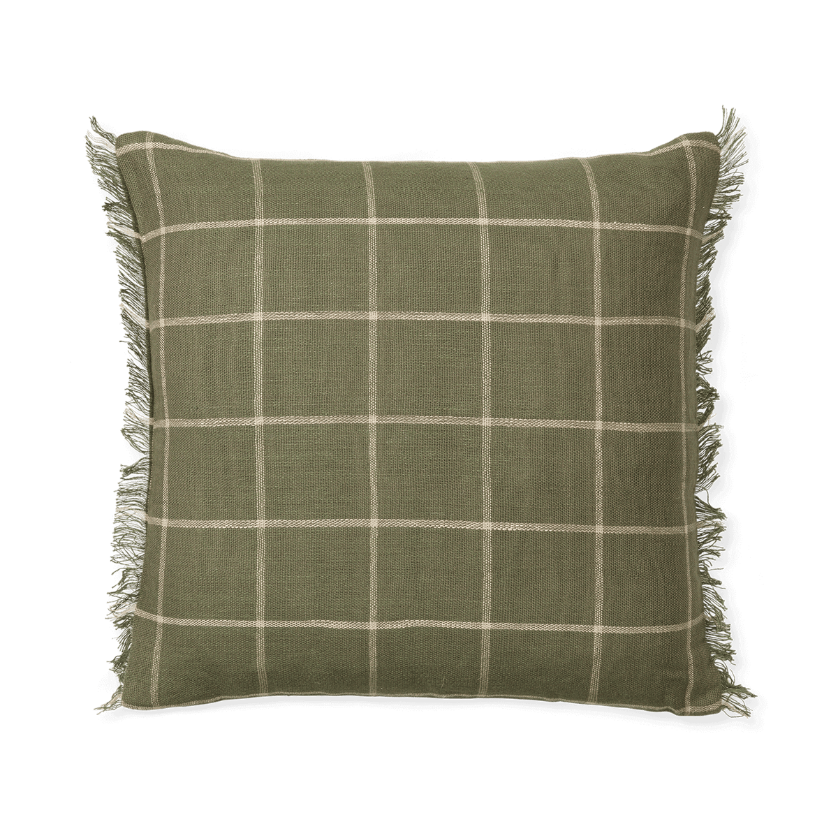 ferm LIVING Calm cushion cover 50x50 cm Olive-Off-white