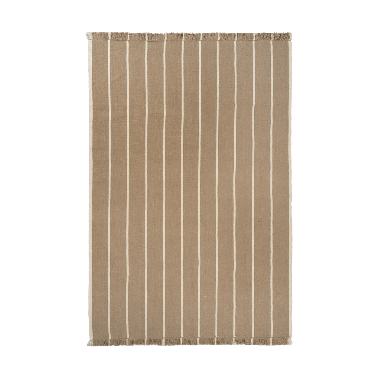 Ferm Living Calm kelim carpet Dark Sand, Off-white, 200x300 cm