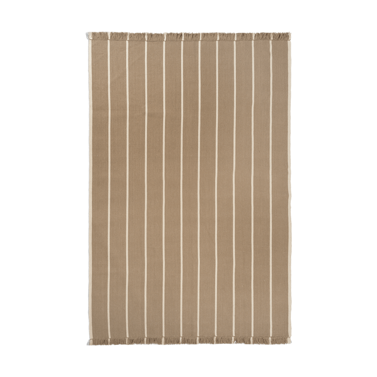 Ferm Living Calm kelim carpet Dark Sand, Off-white, 200x300 cm