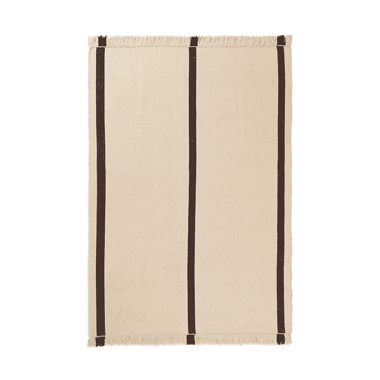 Calm kelim carpet, Off-white, Coffee, 140x200 cm Ferm Living