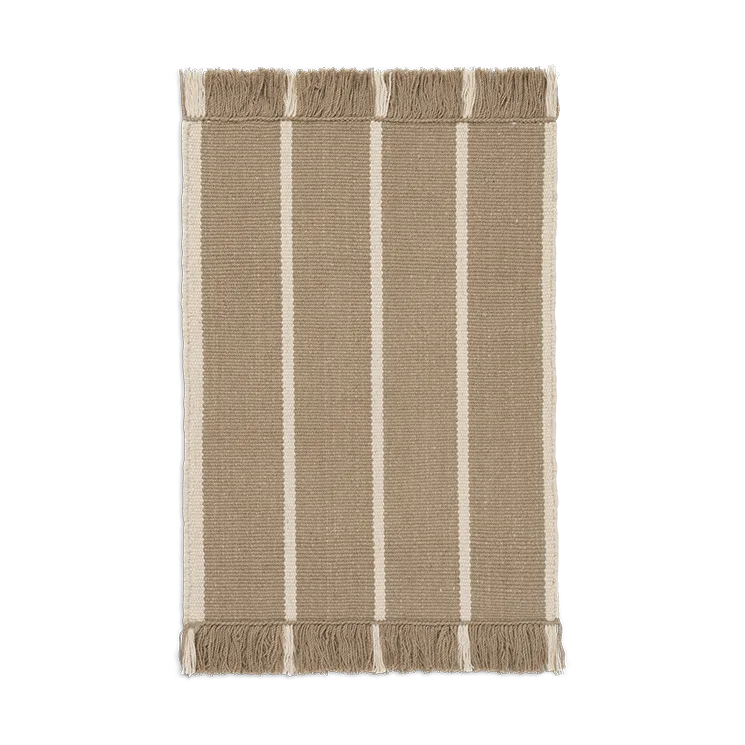 Calm kelim door mat, Dark Sand, Off-white, 50x70 cm Ferm Living