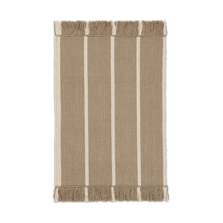 Calm kelim door mat - Dark Sand, Off-white, 50x70 cm - ferm LIVING