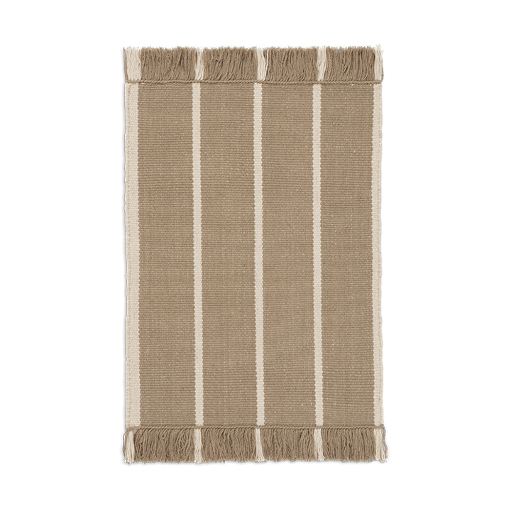 Calm kelim door mat - Dark Sand, Off-white, 50x70 cm - Ferm LIVING
