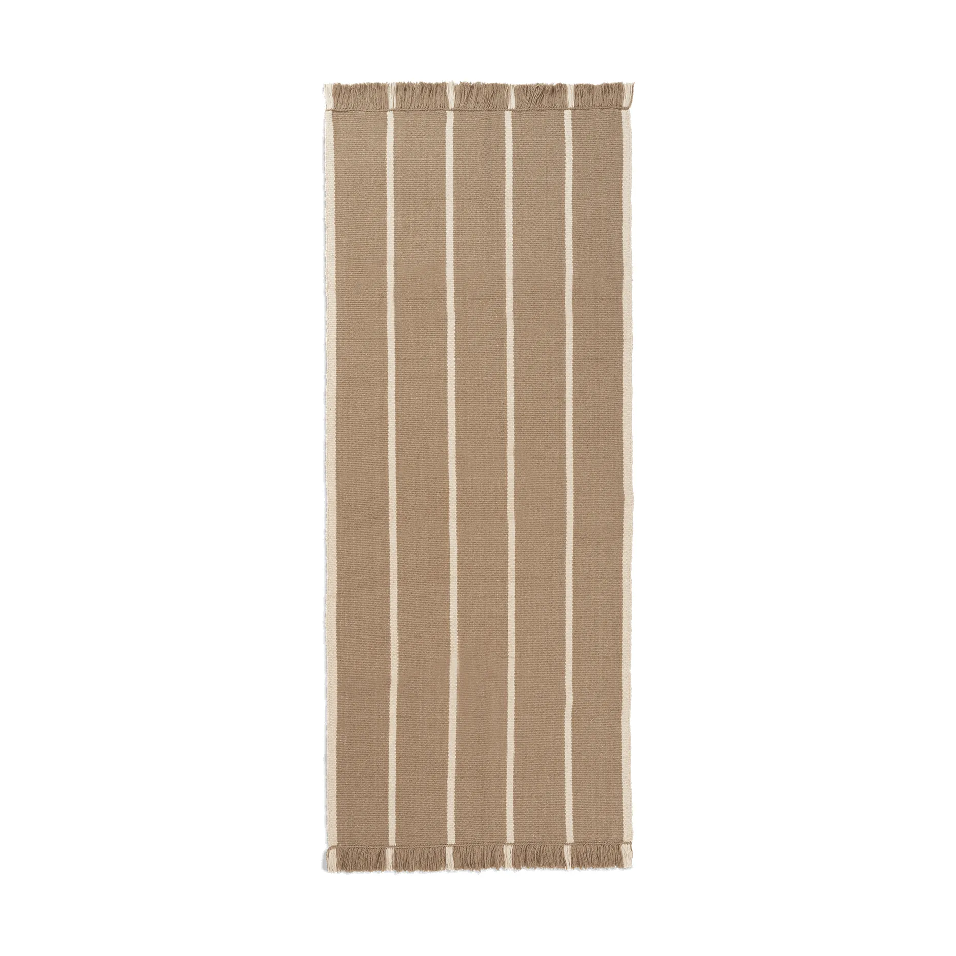 Calm kelim walking mat, Dark Sand, Off-white, 80x200 cm Ferm Living