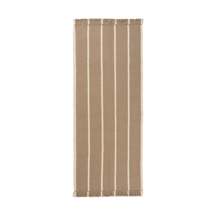 Calm kelim walking mat - Dark Sand, Off-white, 80x200 cm - Ferm LIVING