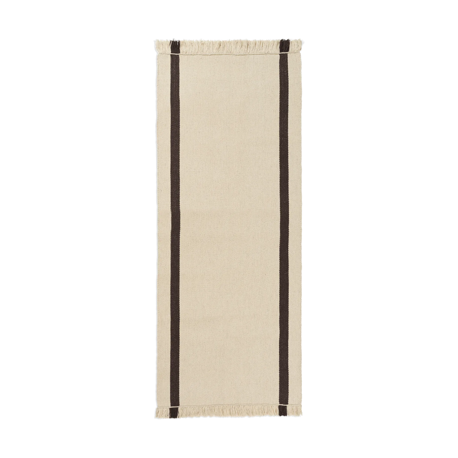 Calm kelim walking mat, Off-white, Coffee, 80x200 cm Ferm Living