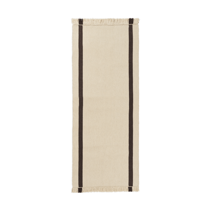 Calm kelim walking mat - Off-white, Coffee, 80x200 cm - Ferm LIVING