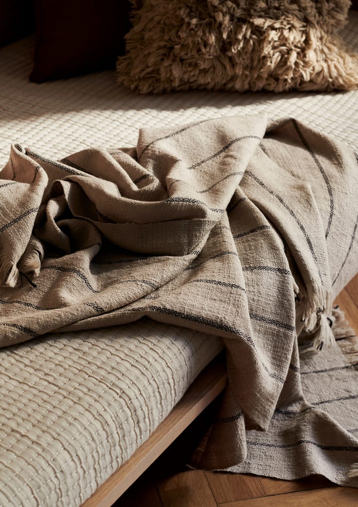 Calm wool throw 120x180 cm - Camel/Black - ferm LIVING